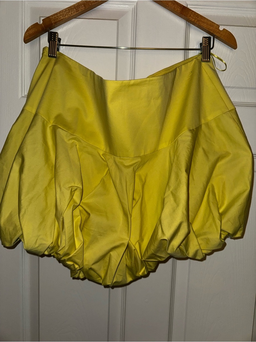 Zara Bright Yellow Bubble Skirt